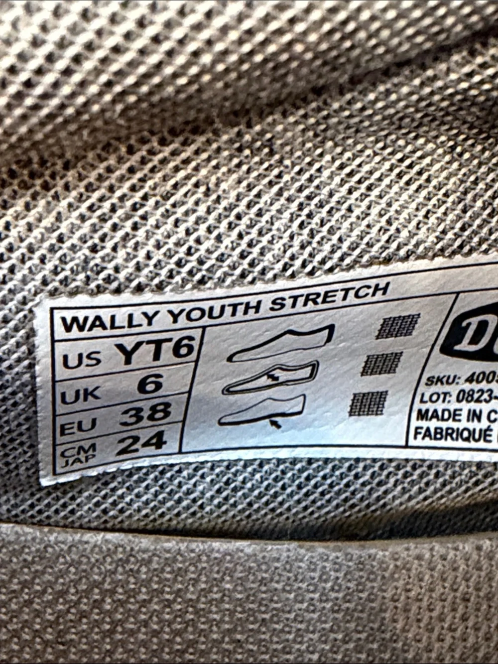 Hey Dude Wally youth stretch Slip-On Knit Casual Shoes - Grey/Black, youth 6
